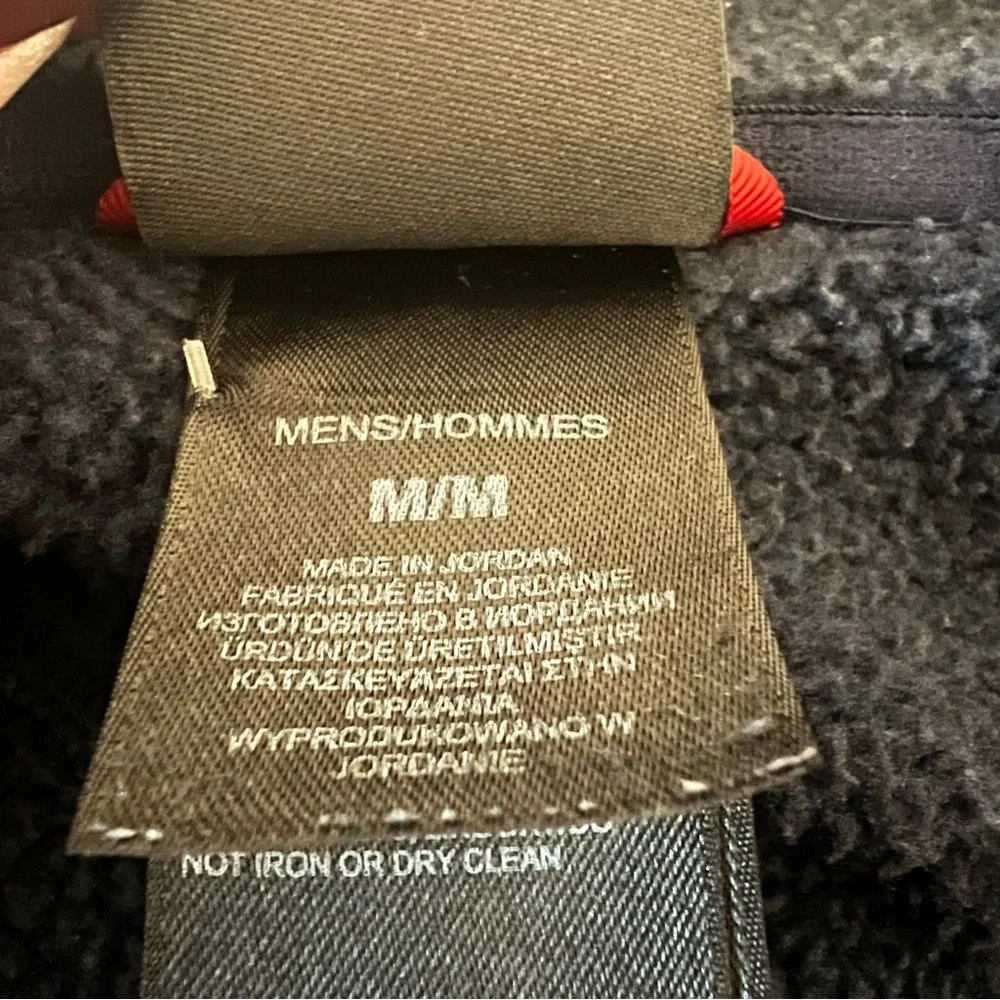 The North Face Men's Dark Blue 1/4 Zip-Up fleece lined‎ pullover